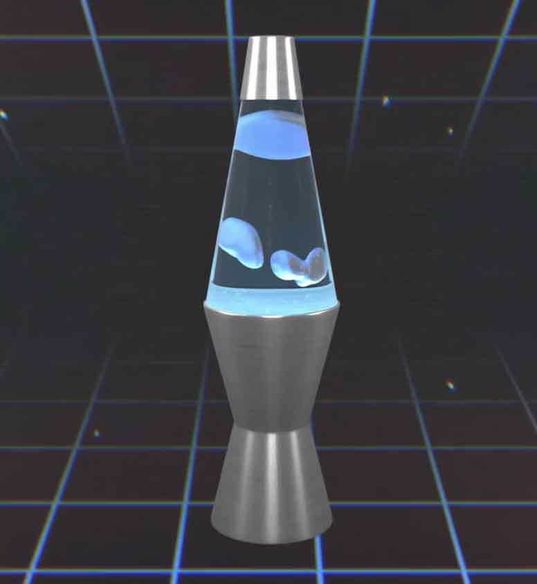 A beautiful blue Drinkable Lava Lamp